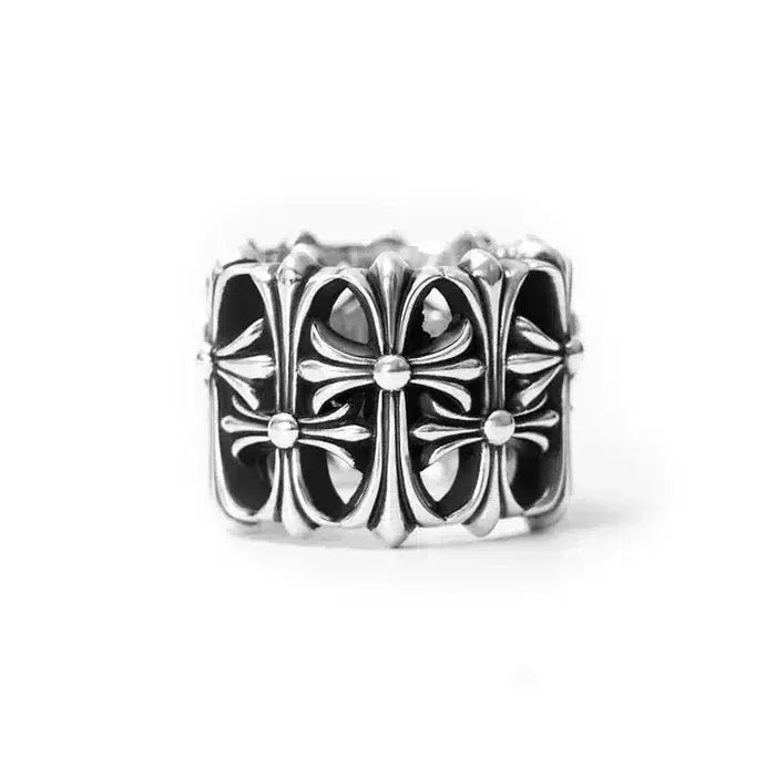 chrome hearts 925 silver retro Cemetry ring