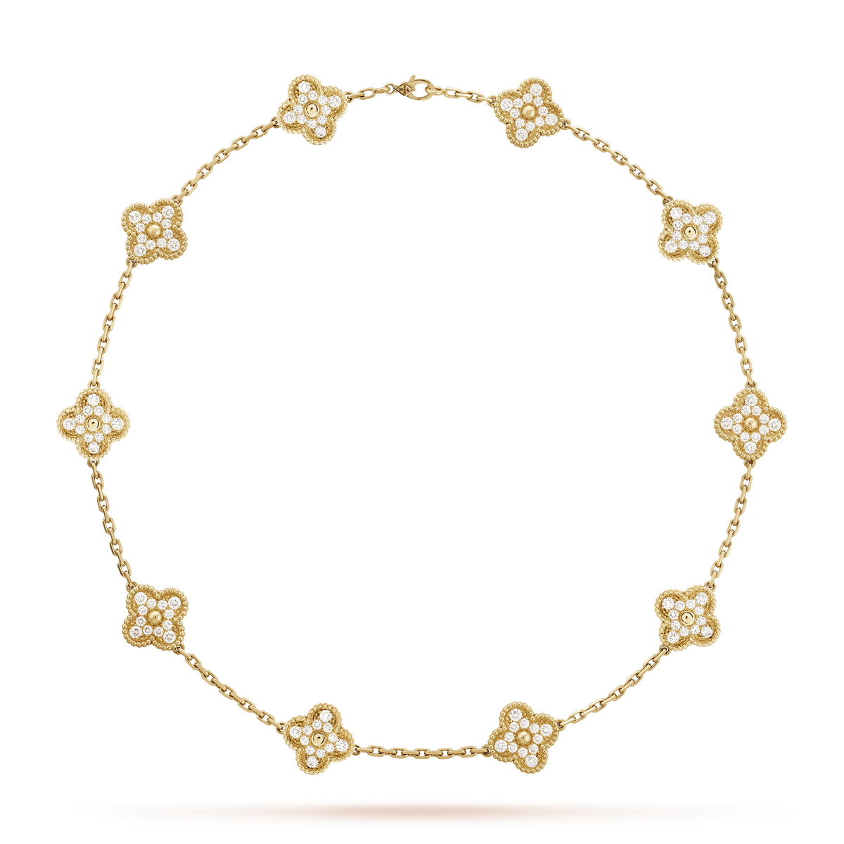Van Cleef & Arpels Vintage Alhambra 10 Motifs Necklace Design